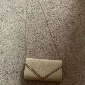 gold sparkly purse